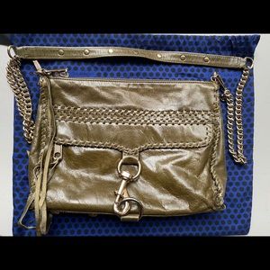 Rebecca Minkoff MAC Green Leather Crossbody Bag